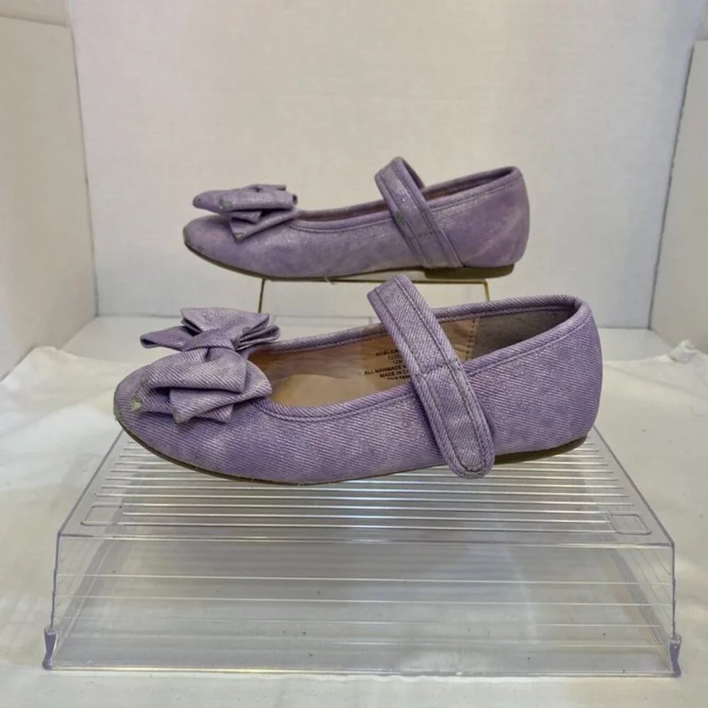 3/$20 Bundle •Nordstrom Purple Mary Jane Glitter Toddler Girl Shoes Lavender 12M